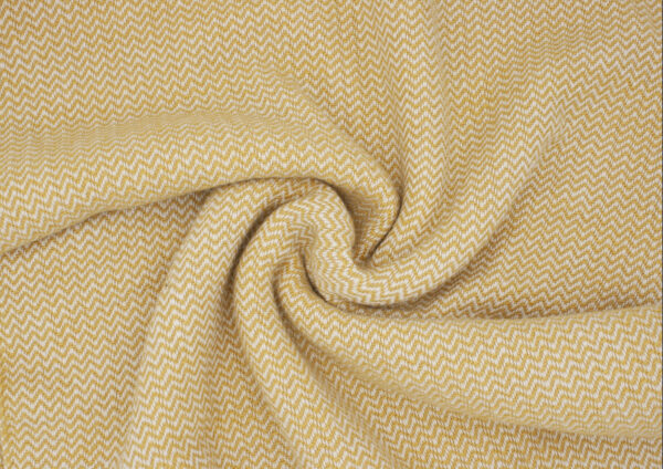 Merino wool Throw Yellow ZigZag - Image 6