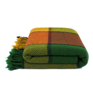 Virgin wool Throw Green Ivanna