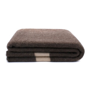 Woollen Blanket Rainbow Brown