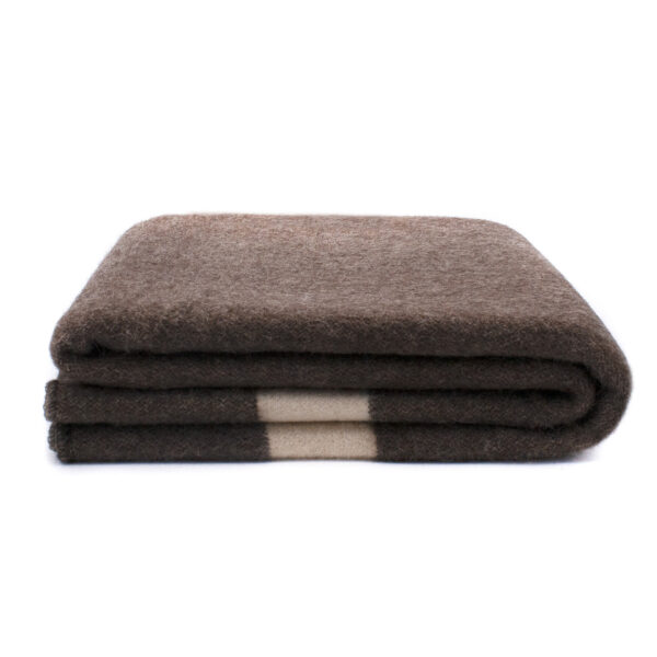 Woollen Blanket Rainbow Brown
