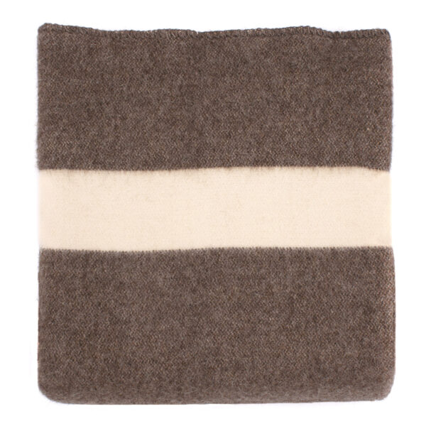 Woollen Blanket Rainbow Brown - Image 4