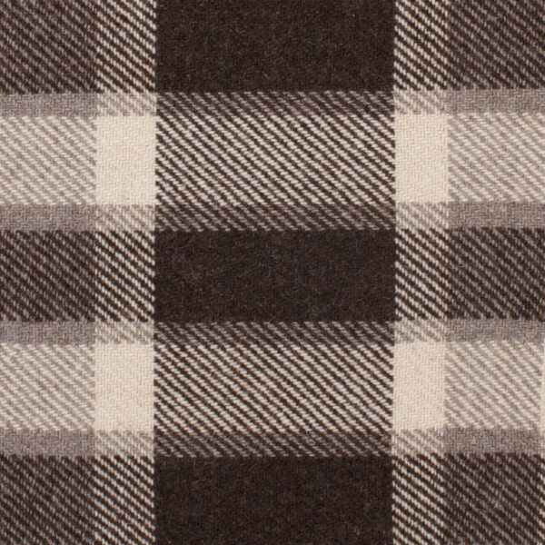 Wollen plaid small square brown