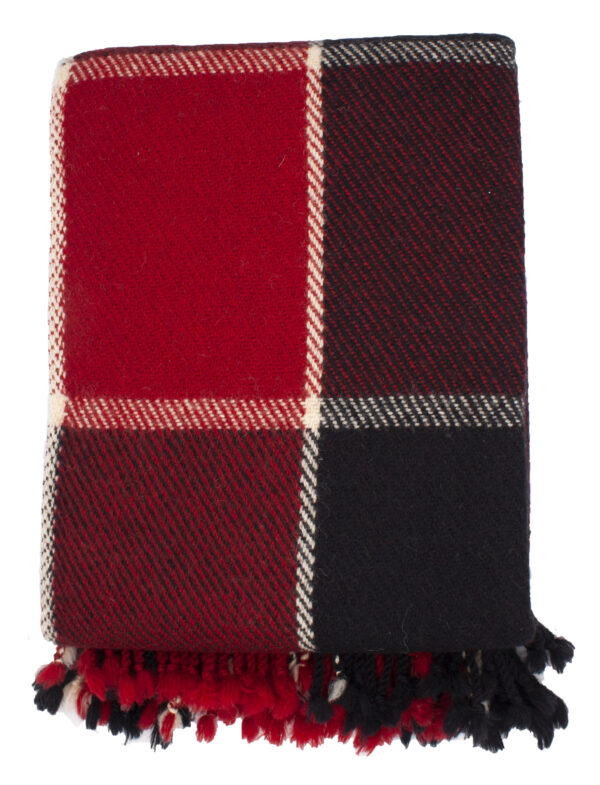 Virgin wool Throw Black Ivanna - Image 2