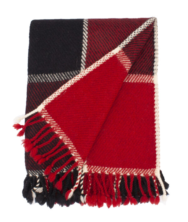 Virgin wool Throw Black Ivanna - Image 3