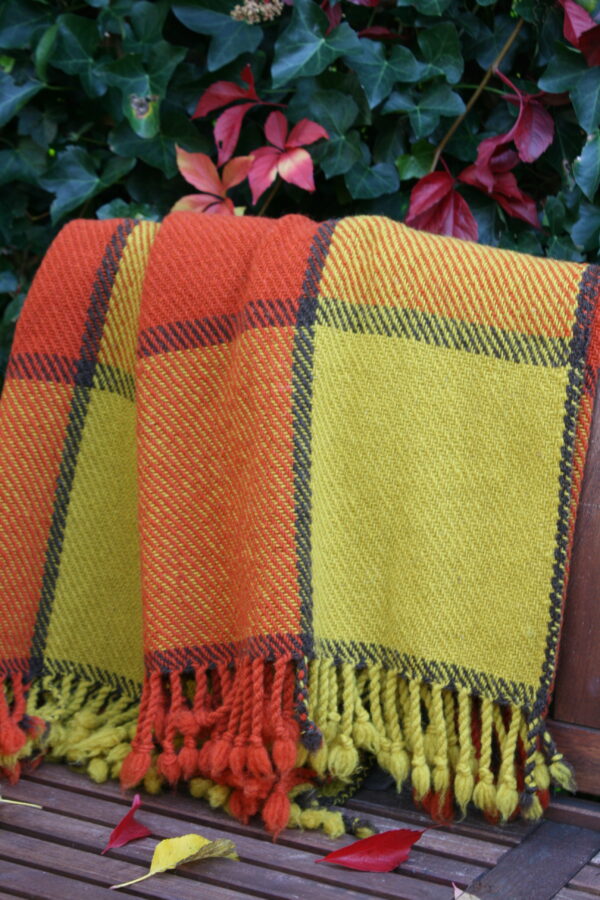 Virgin wool Throw Red Ivanna - Image 5