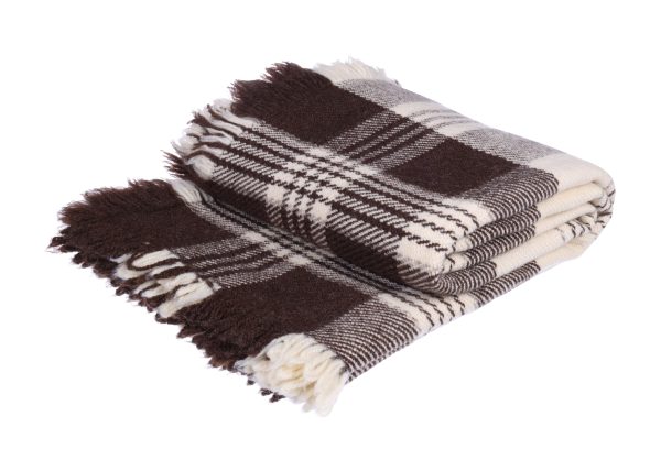 Zuivere wol Plaid Brown Rhodope - Afbeelding 5