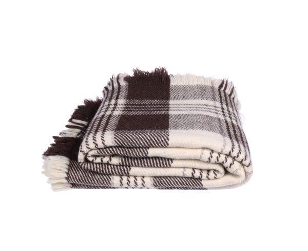 Zuivere wol Plaid Brown Rhodope