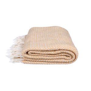 Merino wool Throw Black ZigZag