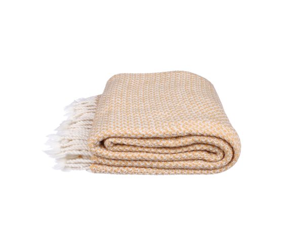 Merino wool Throw Black ZigZag