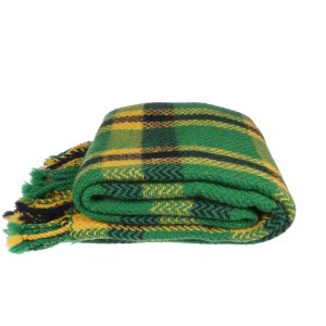 Virgin wool Throw Green ZigZag Ivanna